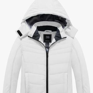 ZSHOW White Puffer Jacket Grey Liner Size 14-16 New With Tags